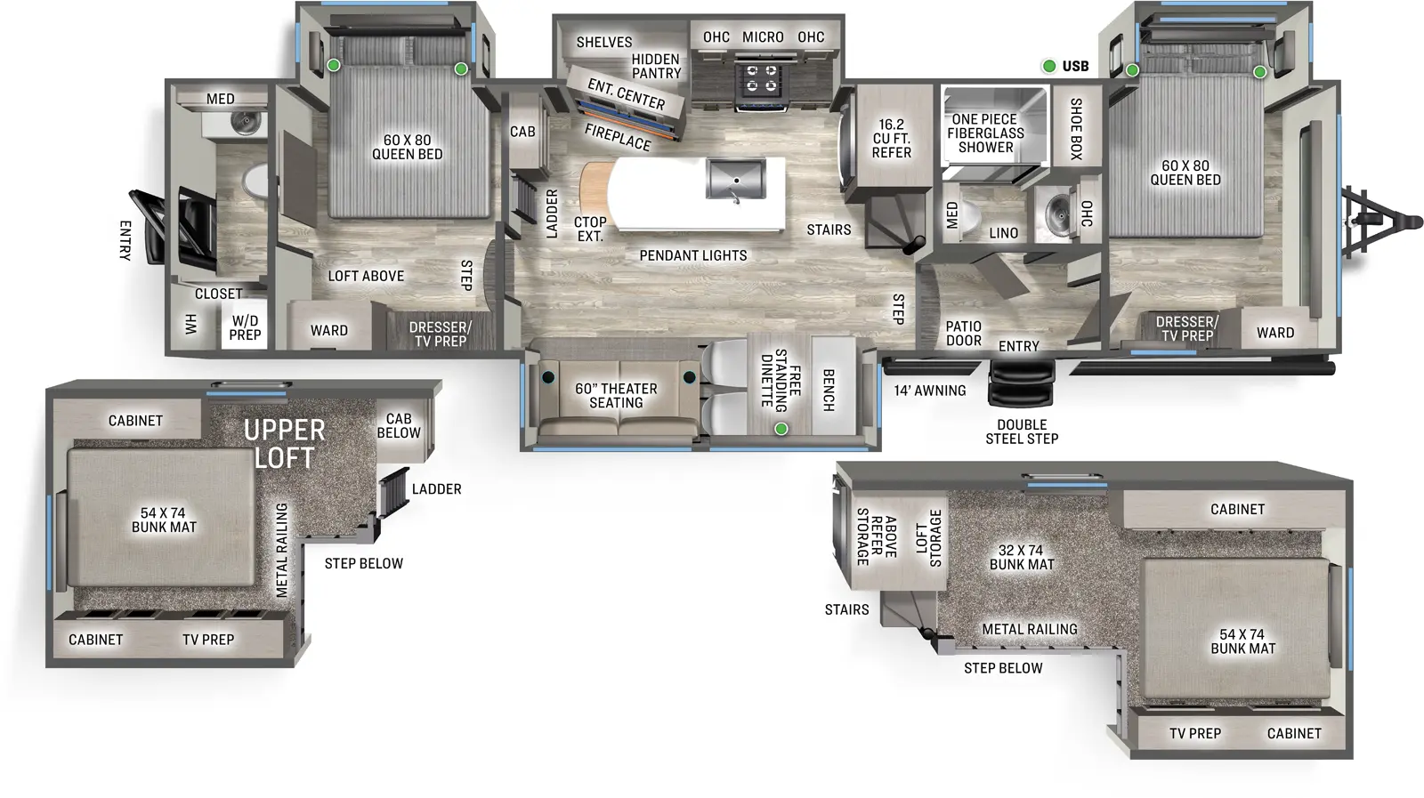 Sandpiper Destination 41DUPLEX Floorplan